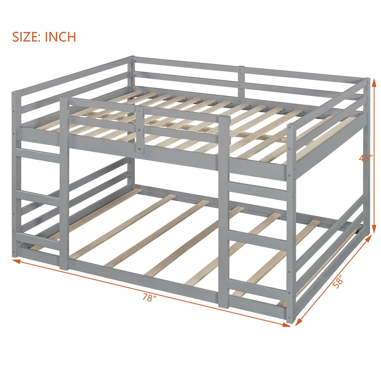 Solid Construction, Bunk Bed With Ladder