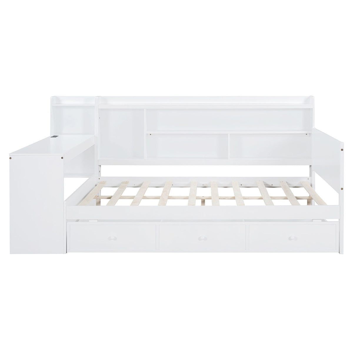 Daybed With 3 Drawers USB Ports And Desk