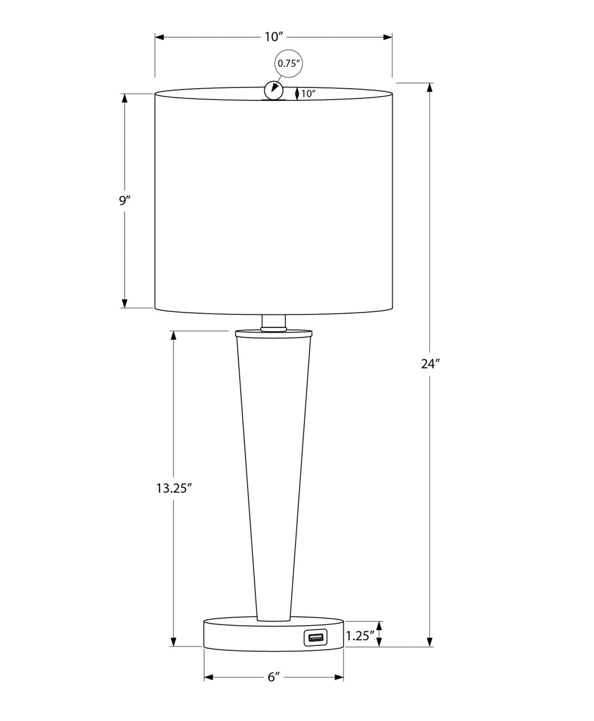 Lighting, Table Lamp, USB Port Included, Contemporary (Set of 2)