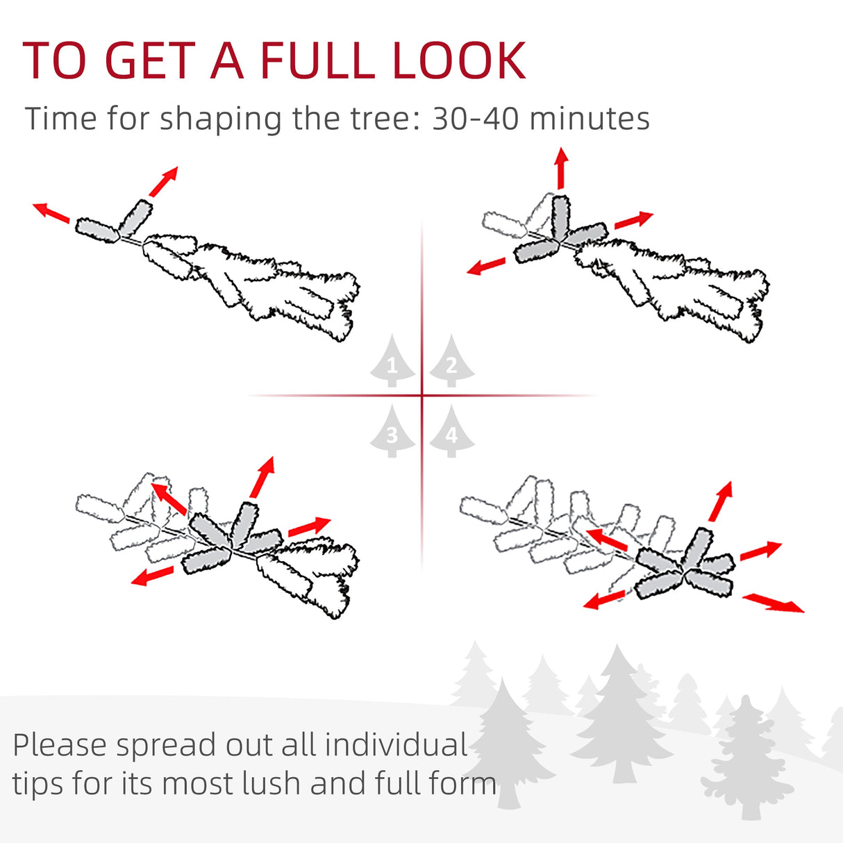 HOMCOM 8' Artificial Pencil Christmas Tree