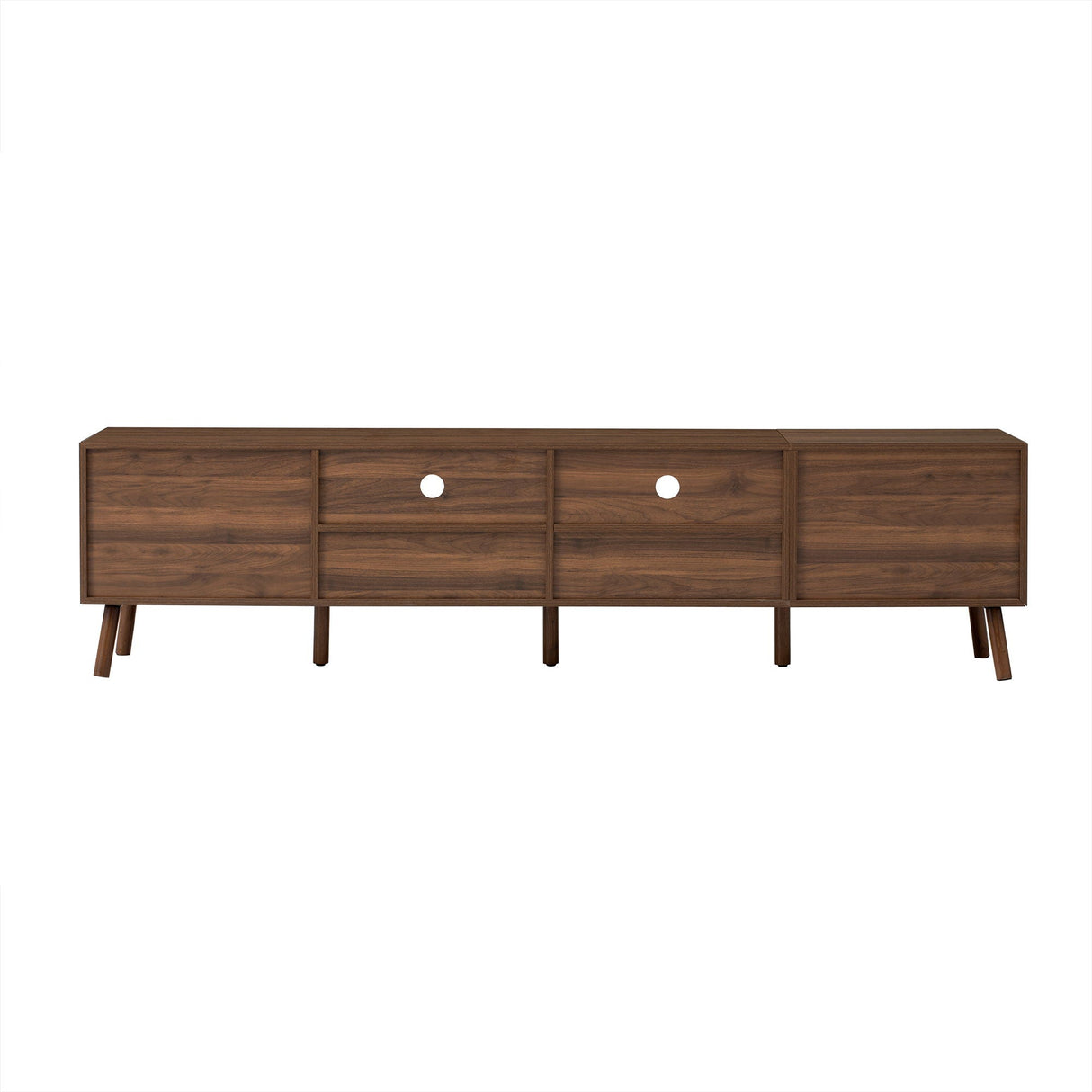 TV Stand With Drawers And Cable Management - Walnut