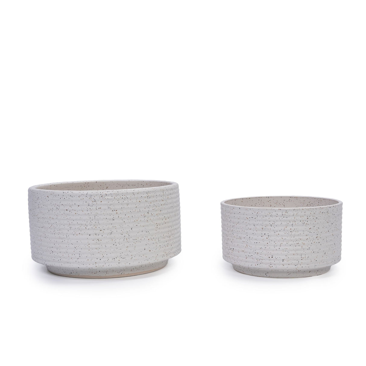 2 Pieces Flowerpot Planter For Patio, Garden Or Windowsills - Milk White