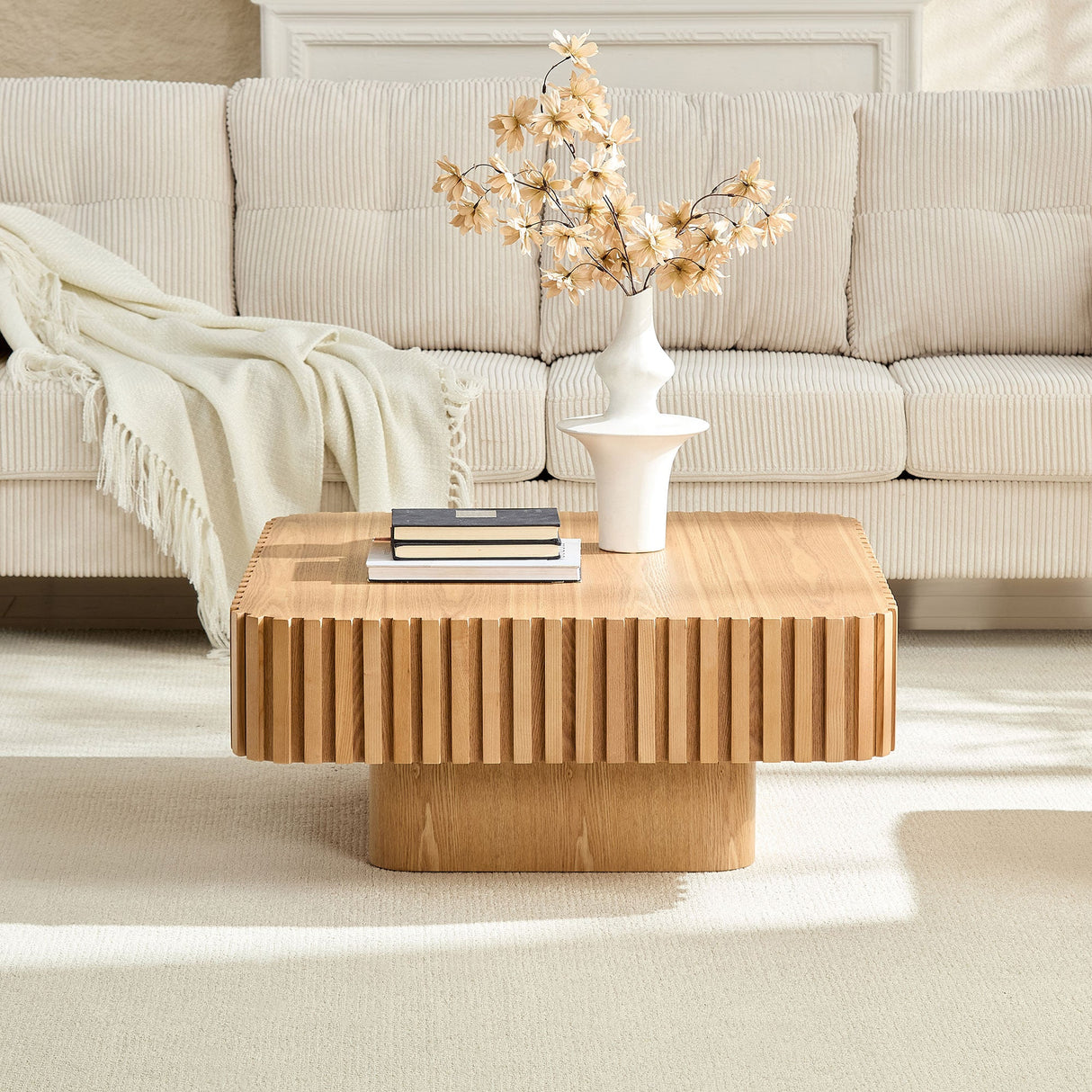 Modern Handcraft Drum Coffee Table