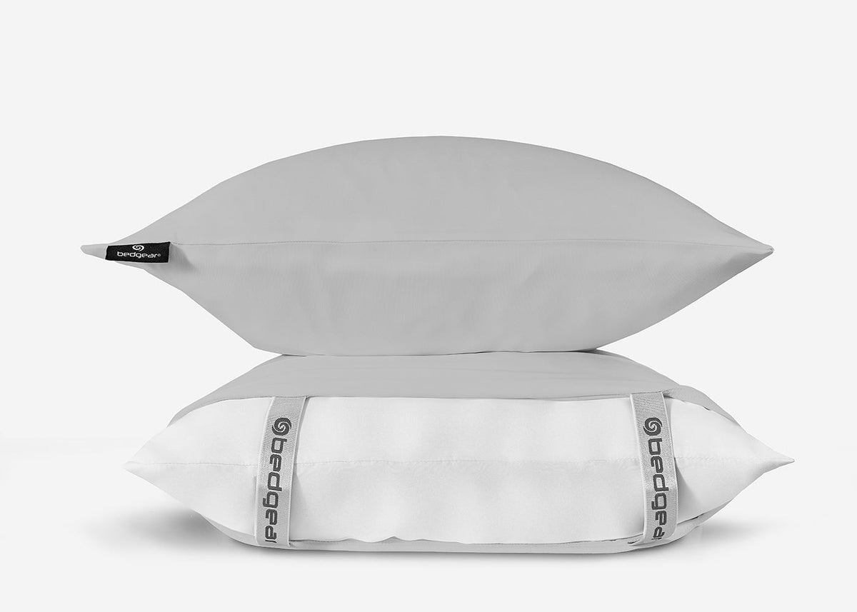 Light Grey Queen Pillowcase Set with Cooling Ver-Tex Fabric - BEDGEAR