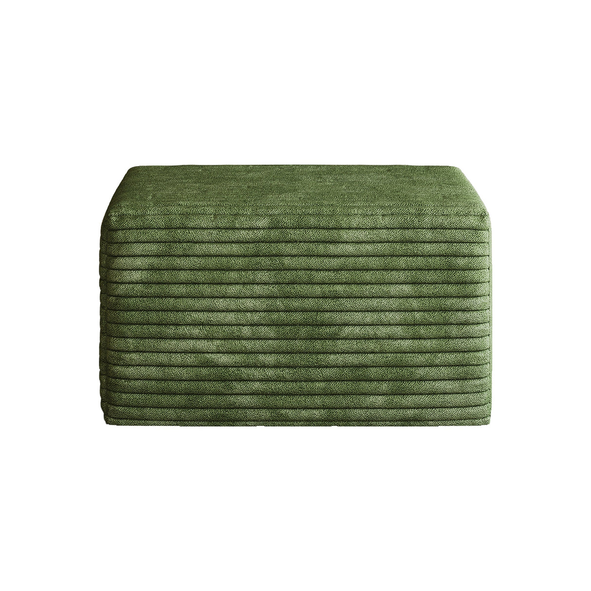 Green Sofa Ottoman – Plush Corduroy Fabric