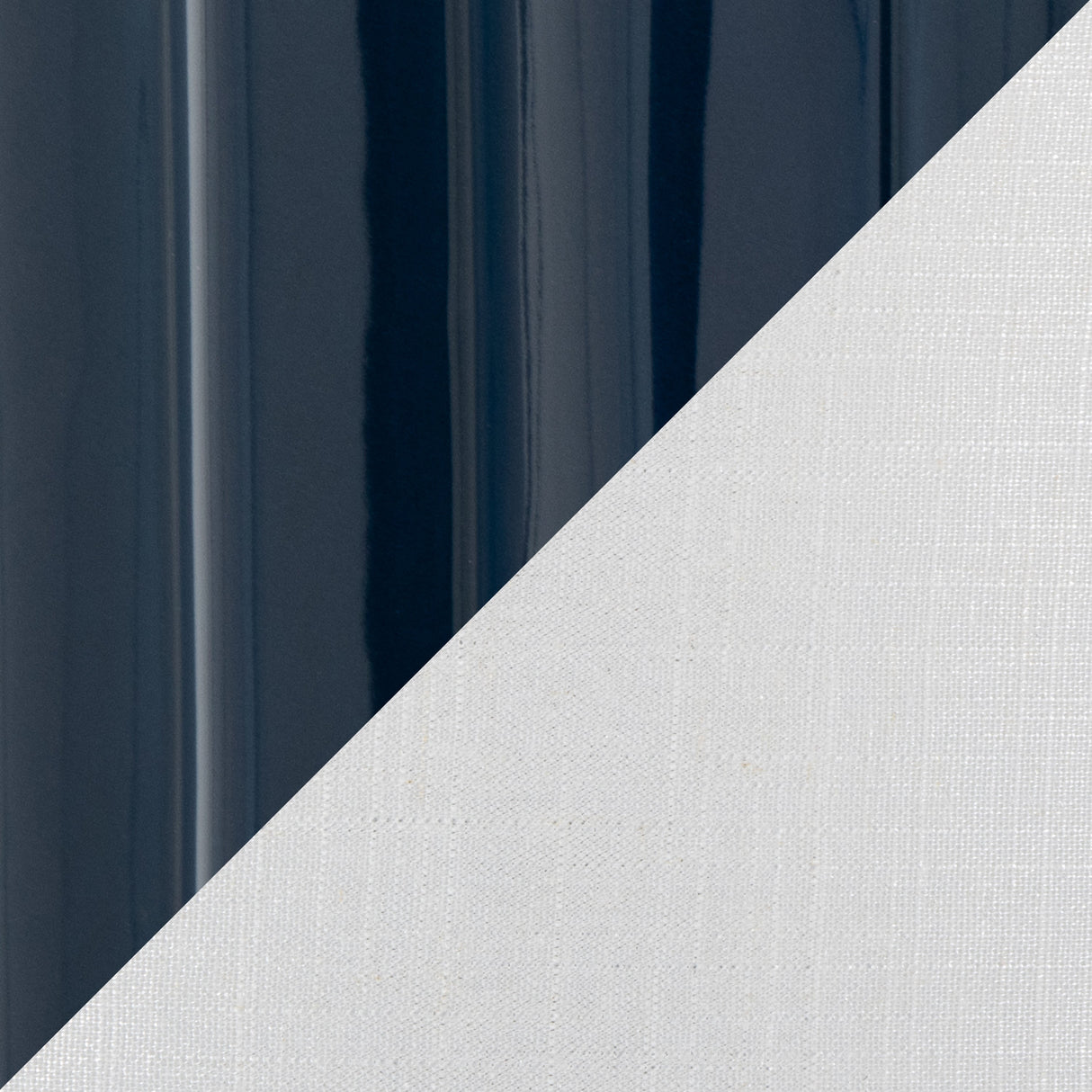 Stella 23" Contemporary Ceramic Table Lamp in Gloss Dark Blue Ceramic with White Shade