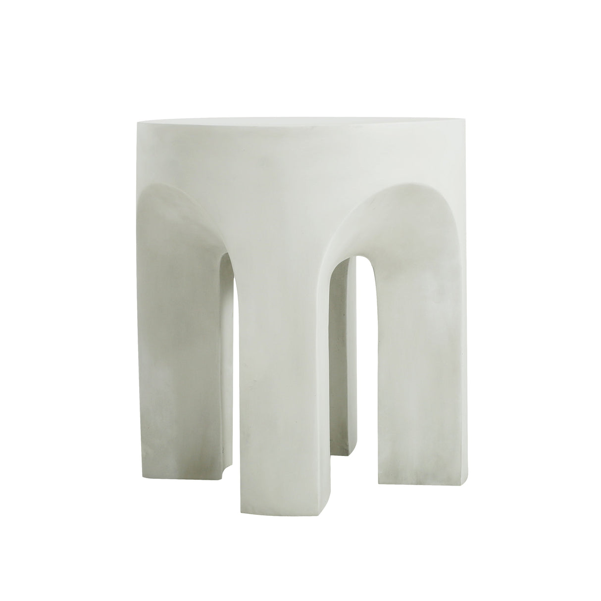 Outdoor MGO Round Top Side Table in Antique White