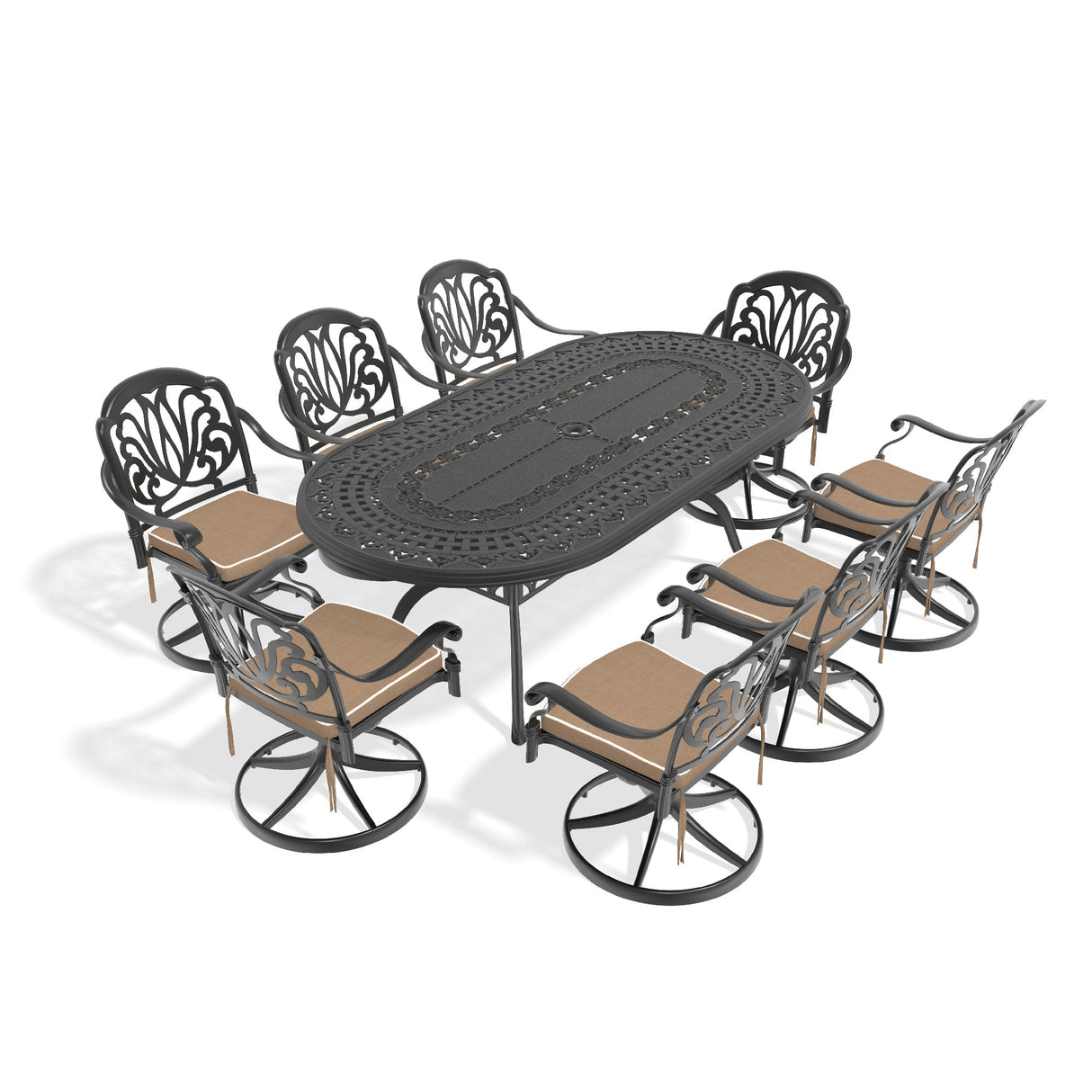 9-Piece All-Weather Cast Aluminum Dining Set