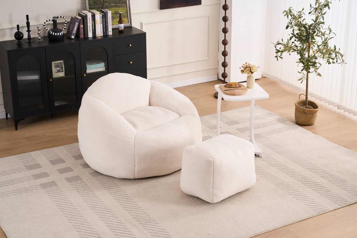 Foam Bean Bag Chairs for Adults/Teens with Filling and Chenille Cover