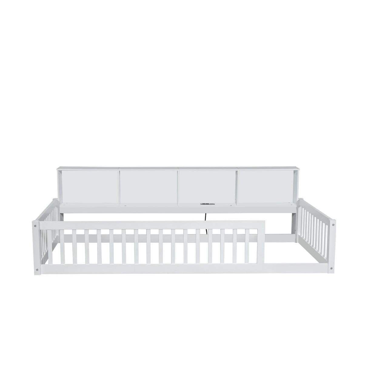 Floor Bed With Storage Cabinets And USB Ports