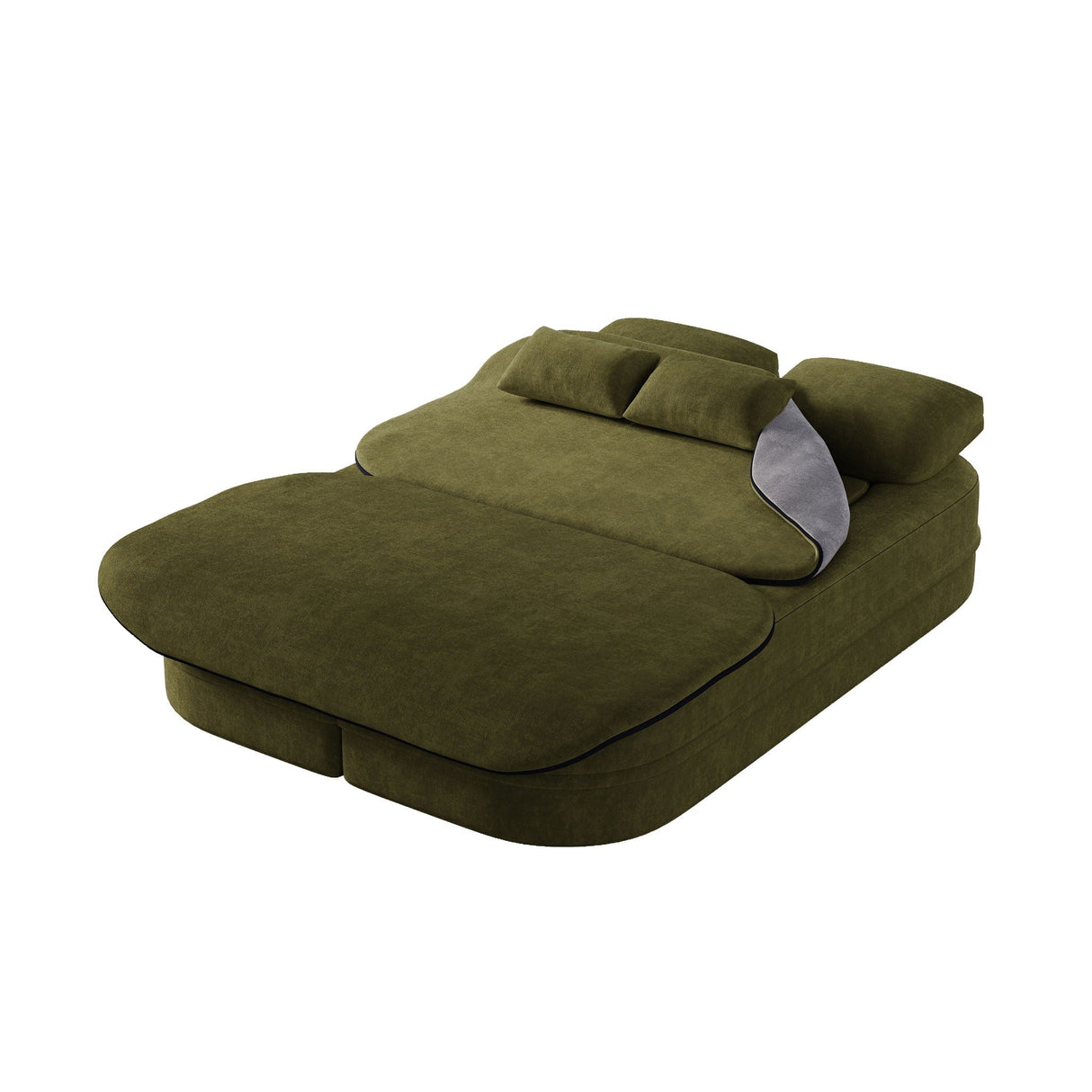 2 In 1 Foldable Sofa Bed With Multi Functional Blanket, Floor Lounge Sofa