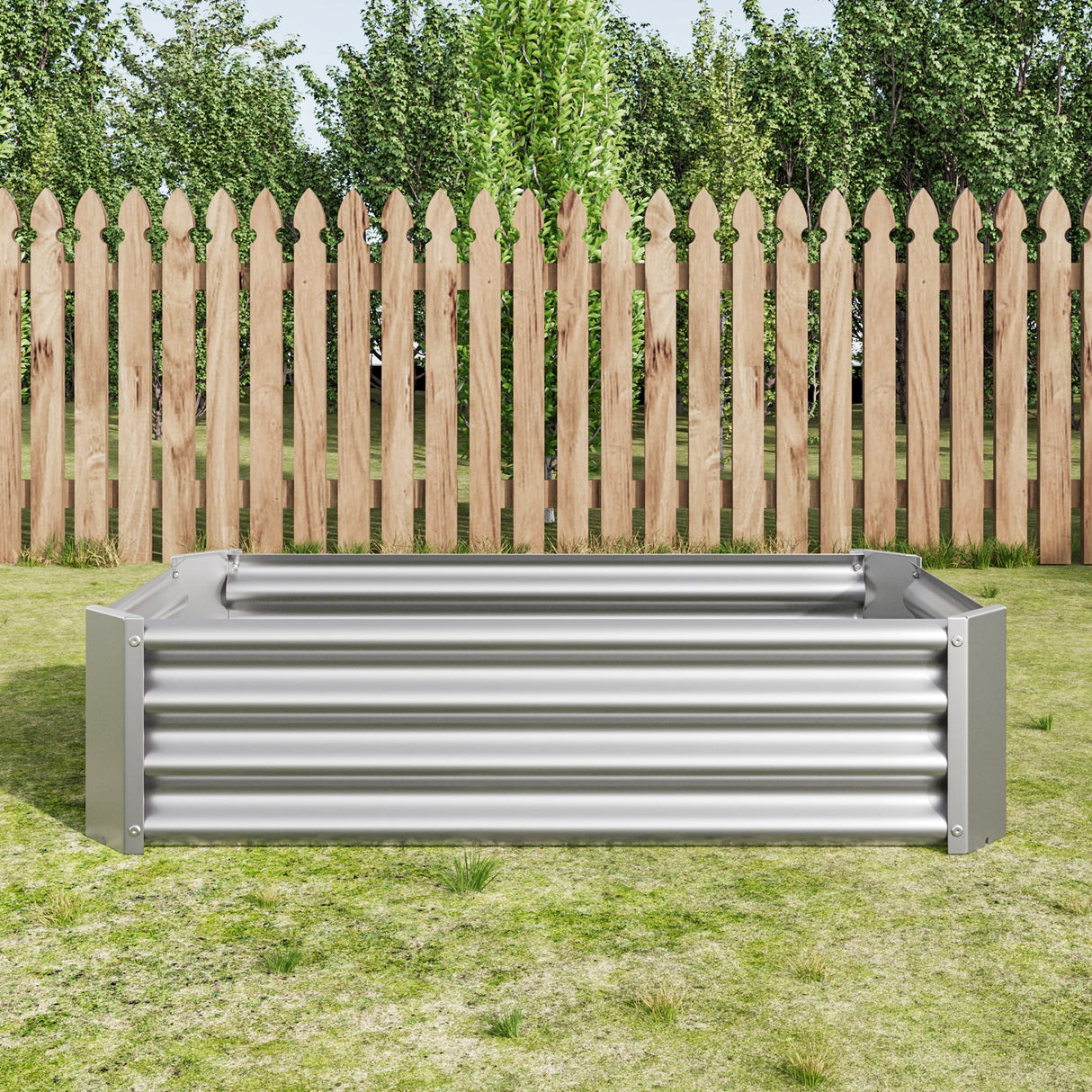 Metal Raised Garden Bed 4x2x1 ft