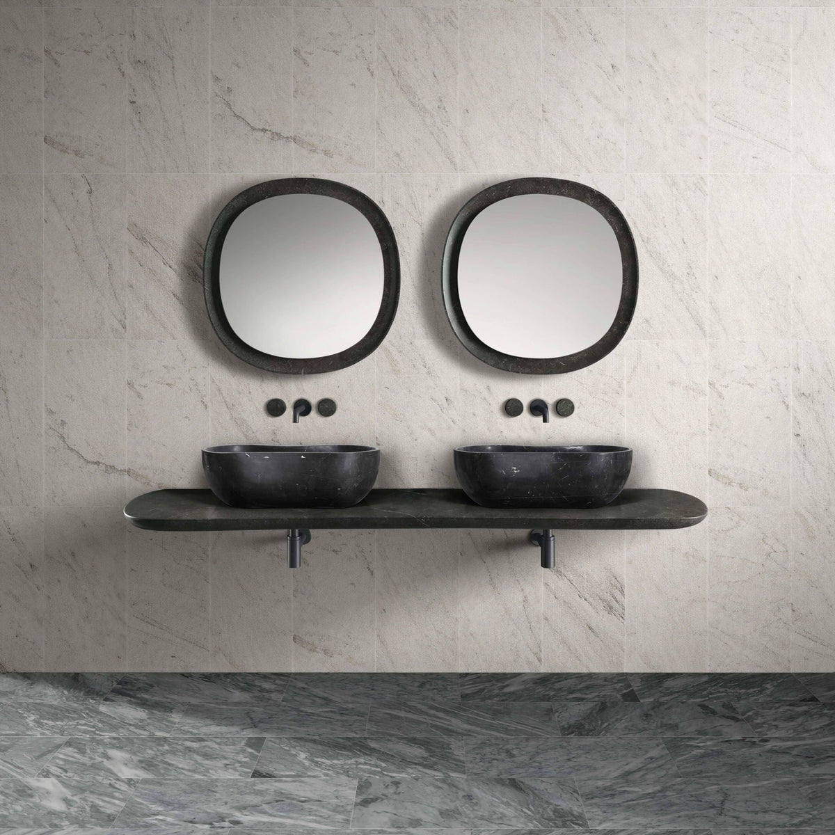 Bathroom Vessel Sink With Wavy Design
