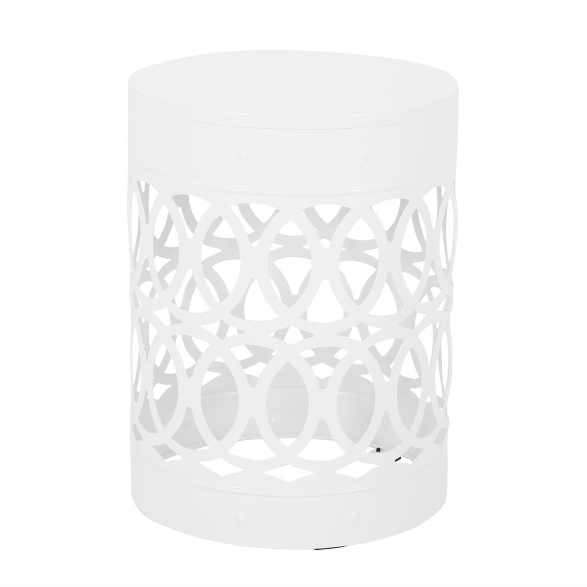 Outdoor Metal Large End Table, Modern Design