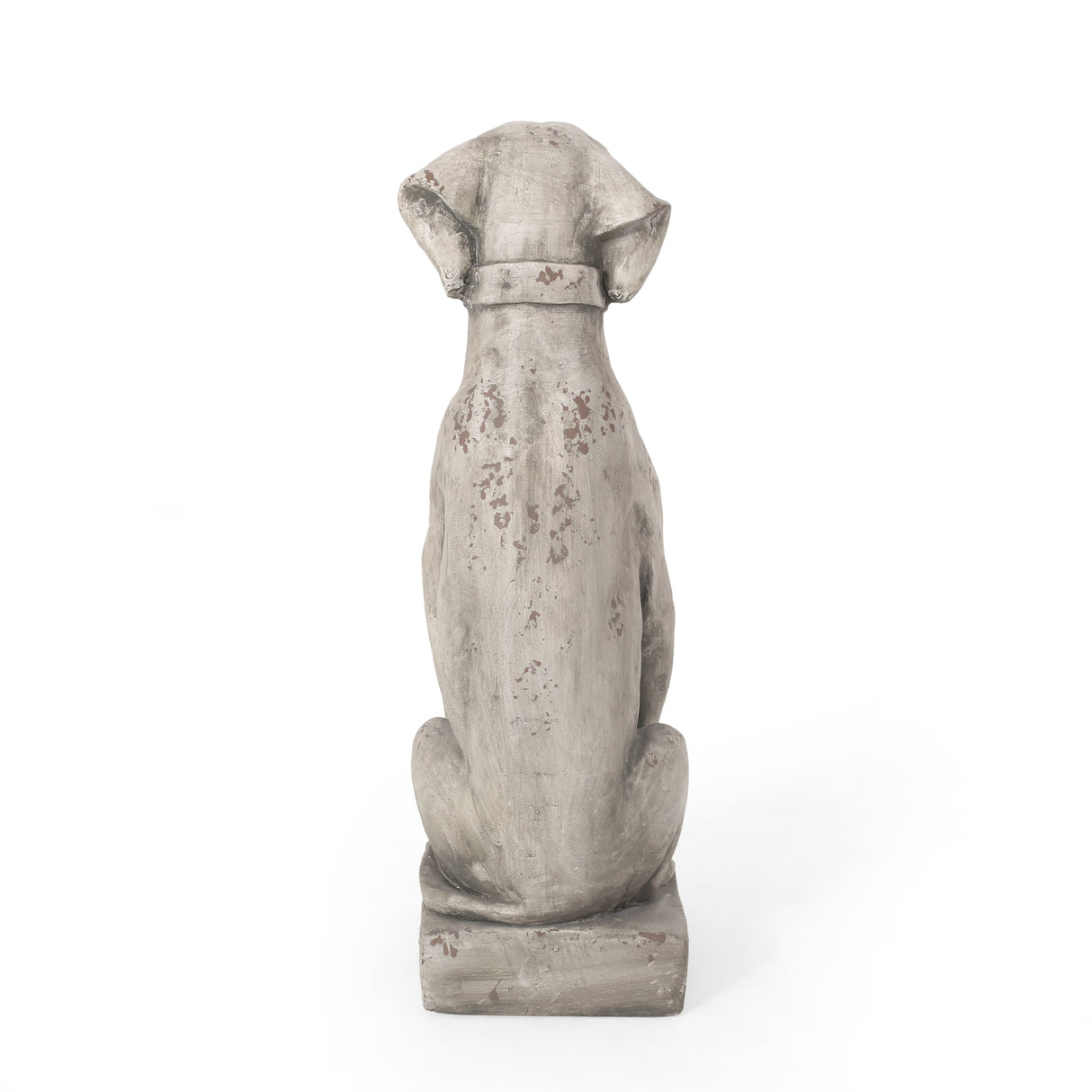 MGO Outdoor Dog Statue, Antique White