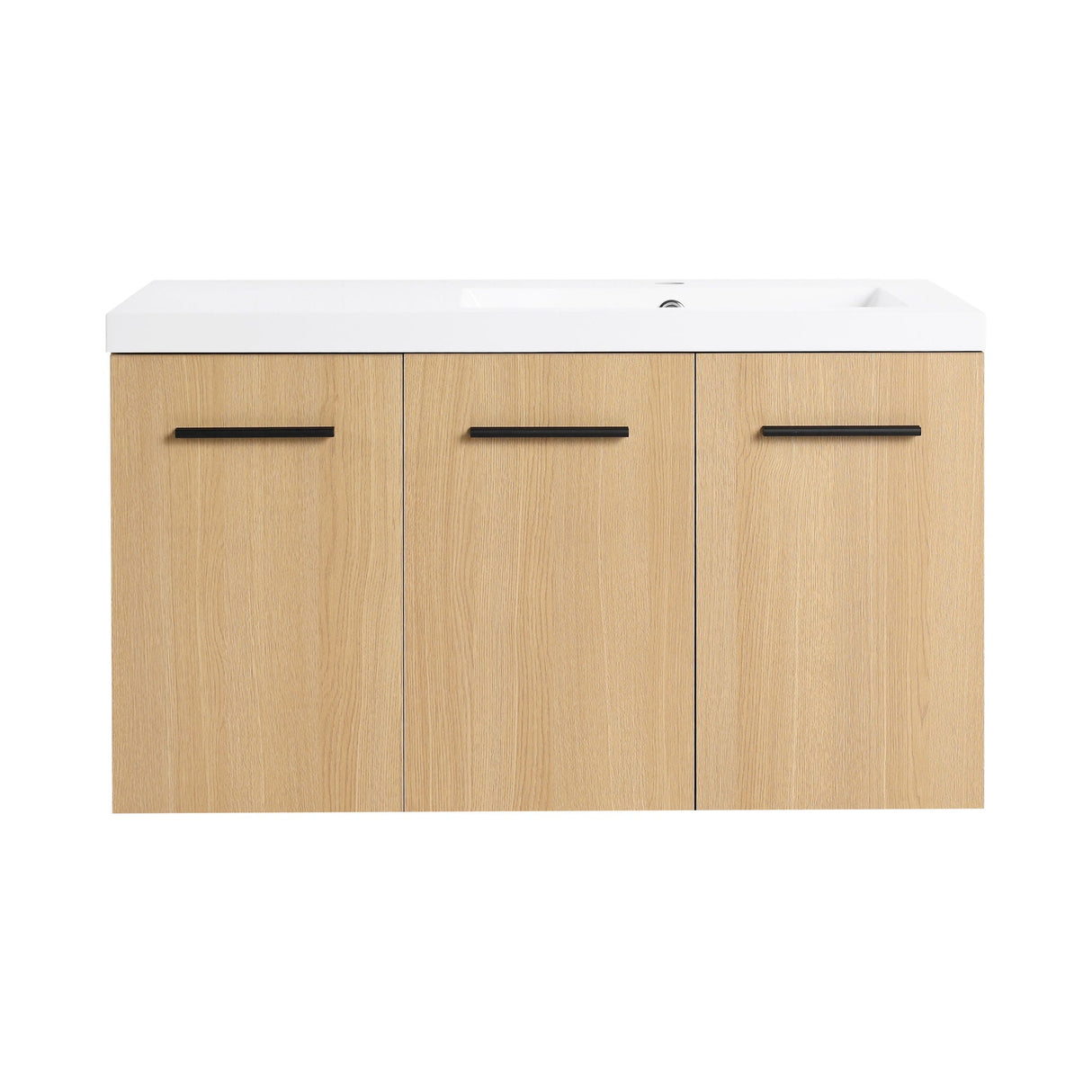 Wall Mounted Floating Bathroom Vanity With Sink, 3 Door Modular Cabinet