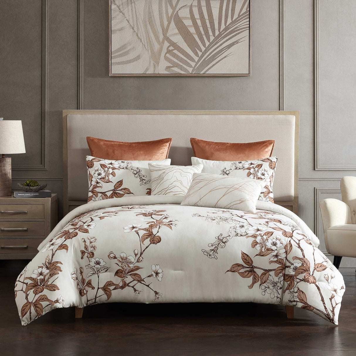 Oaklyn 5 Pc Spice-Toned Textured Comforter Set