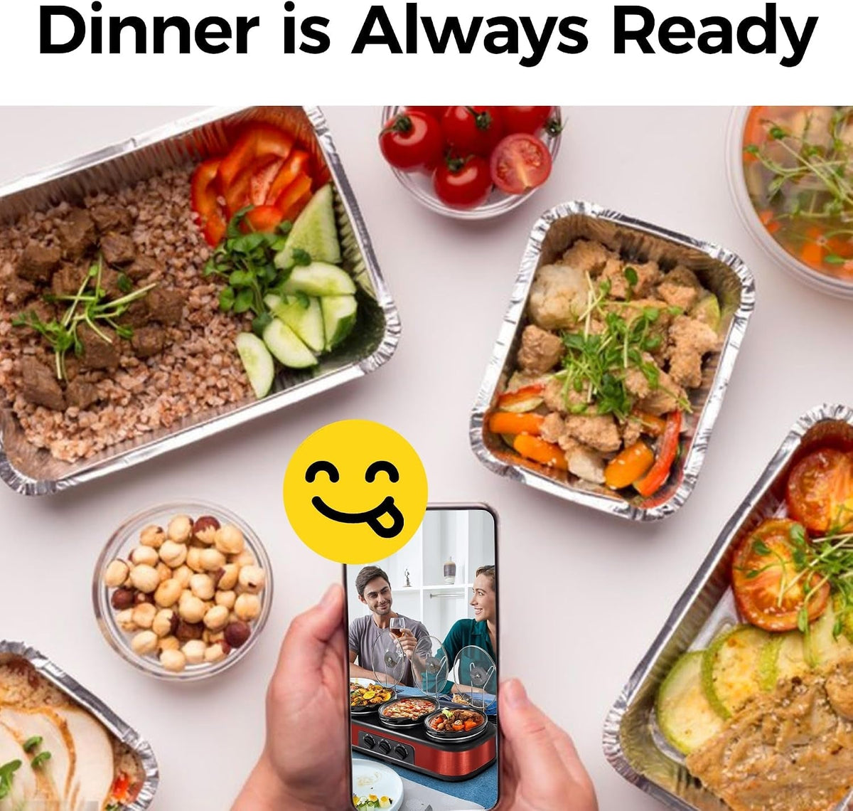 Triple Slow Cooker, Buffet Food Warmer