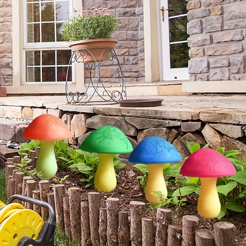Solar Mushroom Garden Lights Outdoor, 6 LED Decorative Landscape Lights IP65 Waterproof