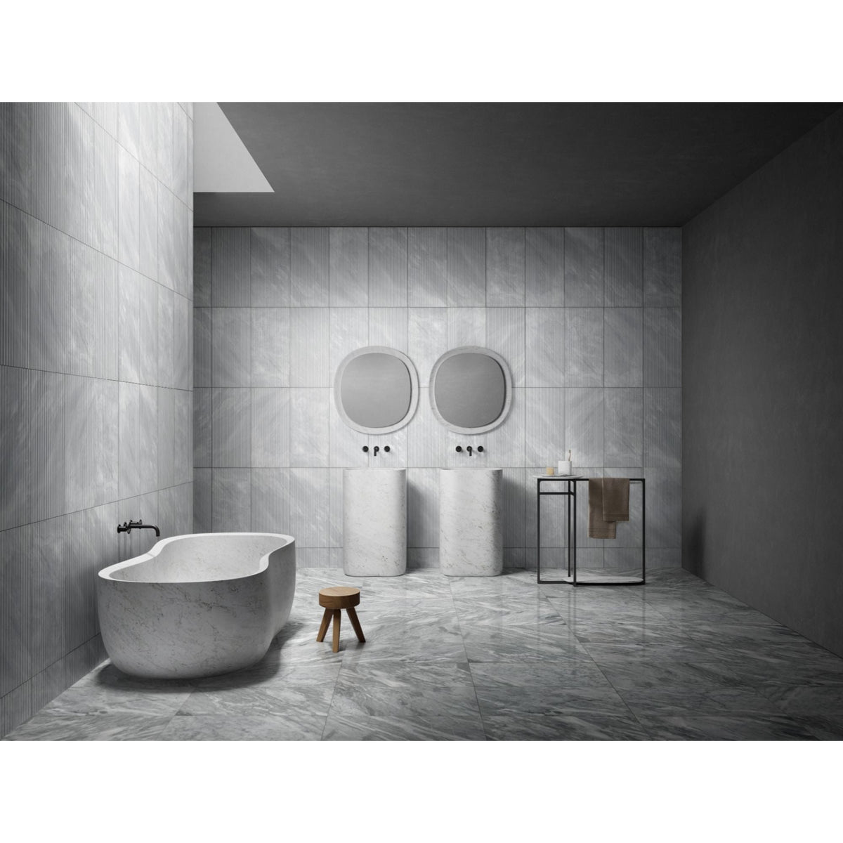 Textured Finished, 3D Tiles For Wall Decoration (Set of 4)