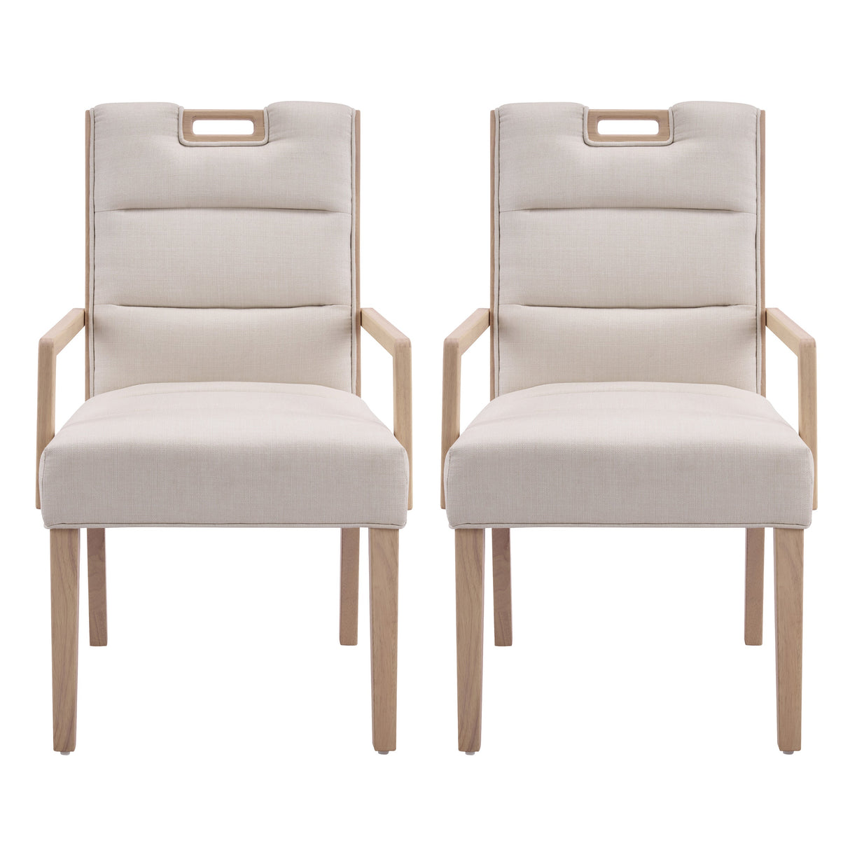 Upholstered Dining Chairs with Armrests