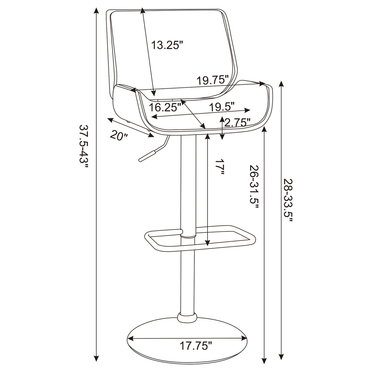 Adjustable Bar Stool