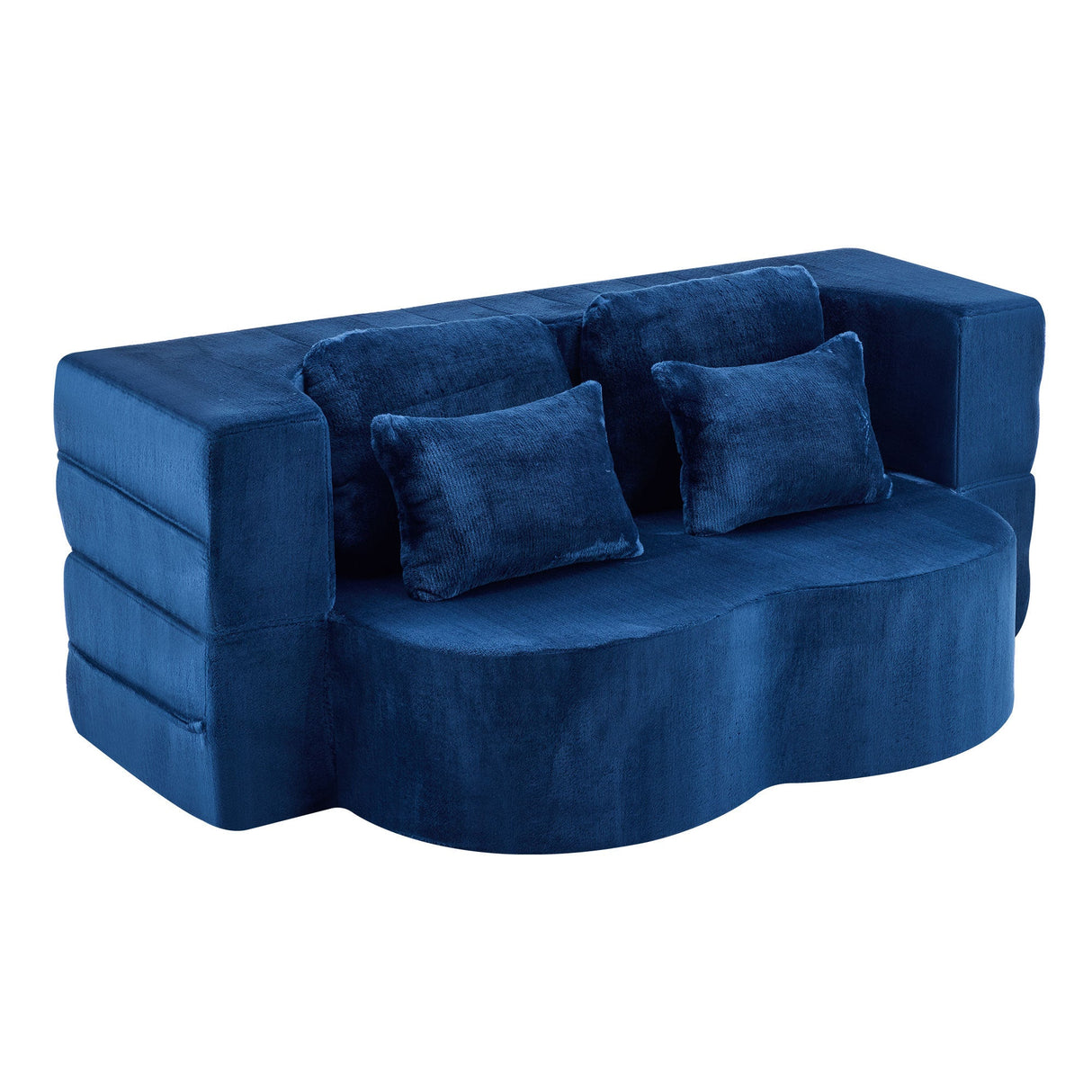 Queen Size Foldable Sofa Bed Chenille Futon Couch