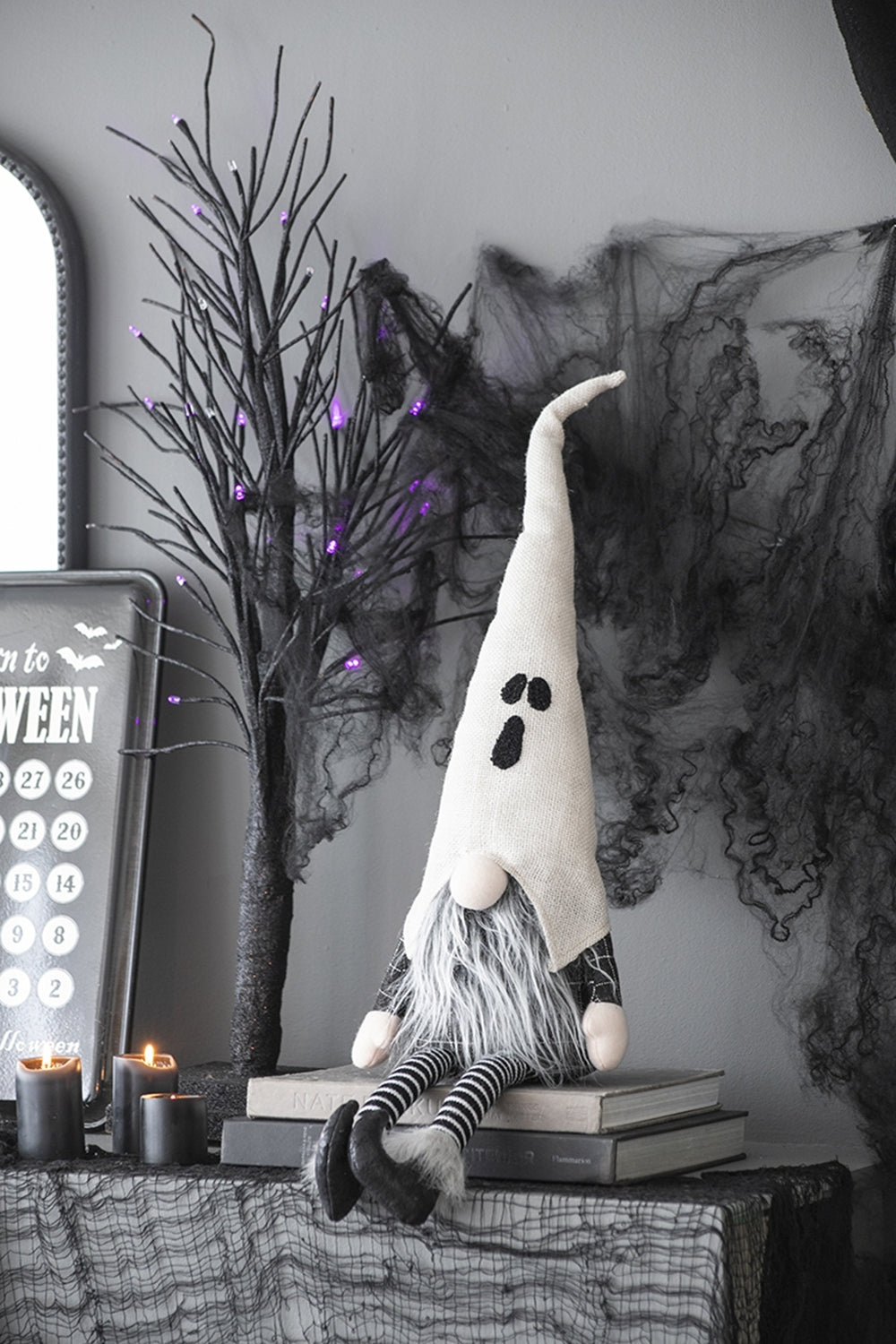 Grand Ghost Gnome With Striped Limbs