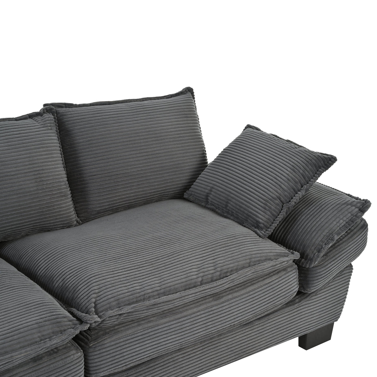U-Style 85.4" Modern Curved Sofa