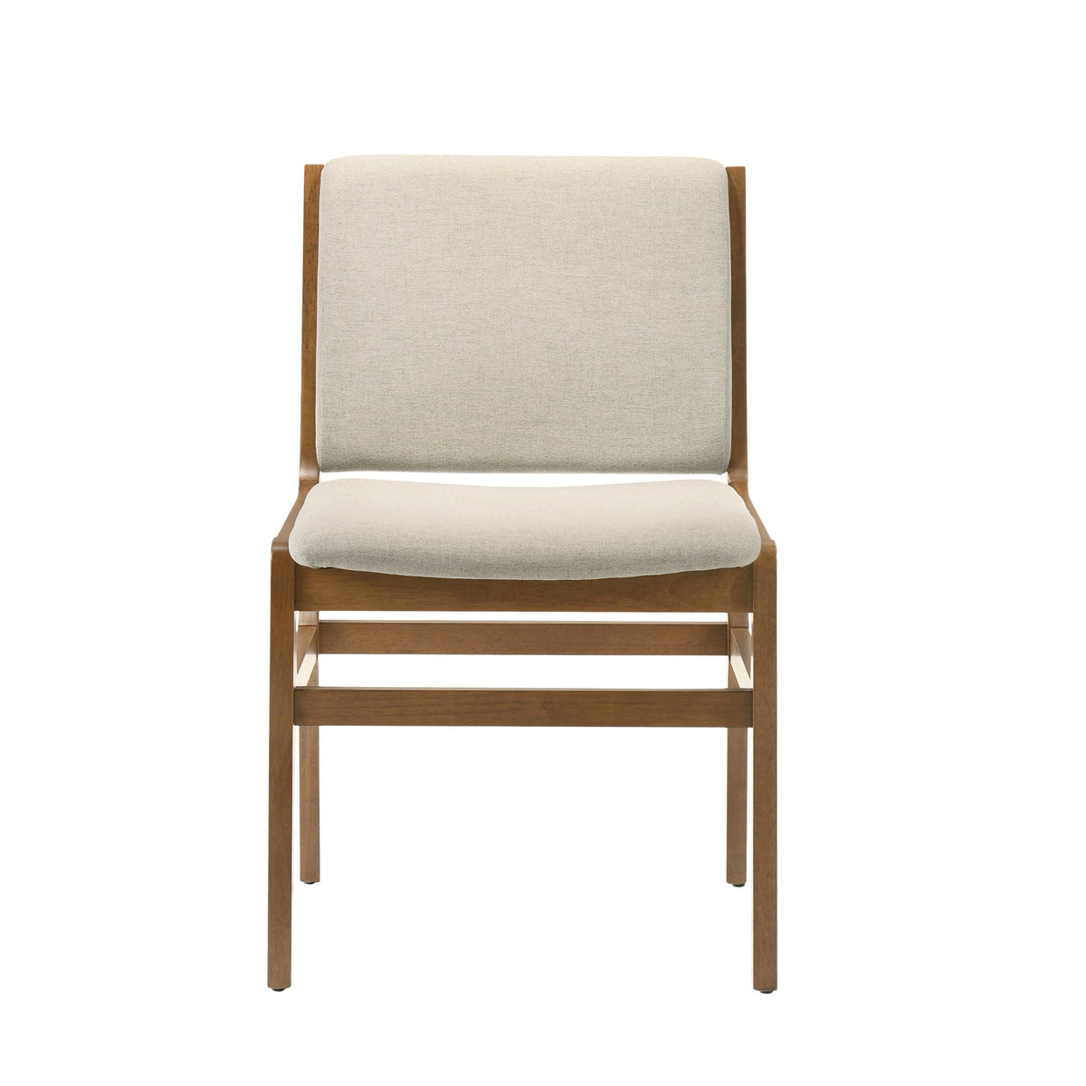 Contemporary Dining Chair Set Upholstered Fabric With Rubberwood Frame