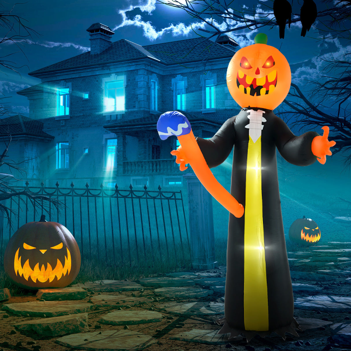 10-Foot-Inflatable-Pumpkin-Ghost-with-LED-Illumination-and-Hammer-Prop-Halloween-Decor