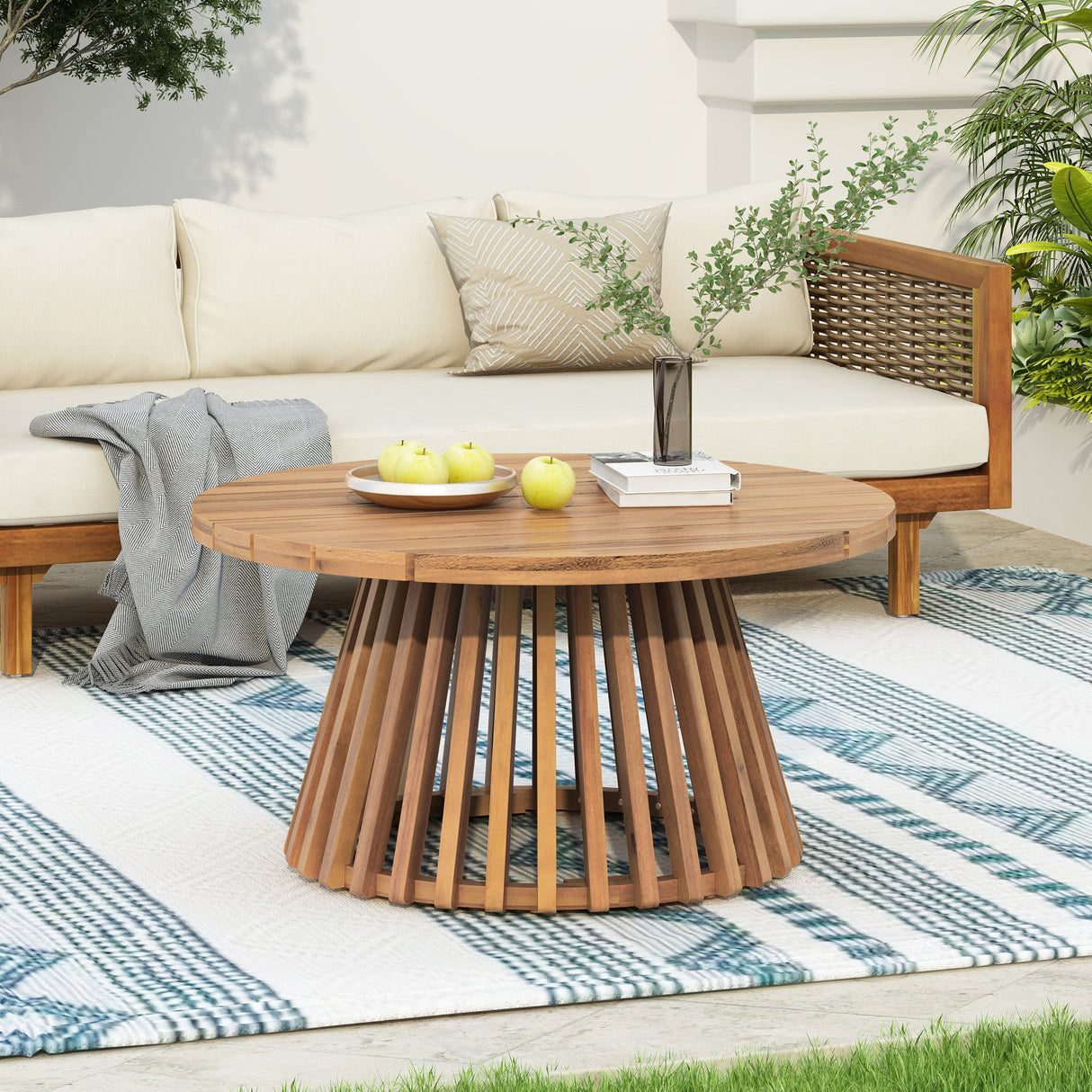 Acacia Wood Patio Coffee Table