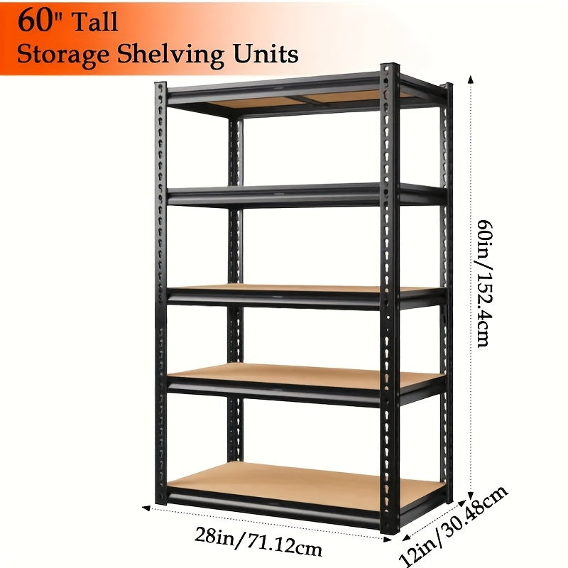 Heavy Duty Garage Shelving Unit Moktan Sabai 5 Tier Metal Storage Rack 2000lb