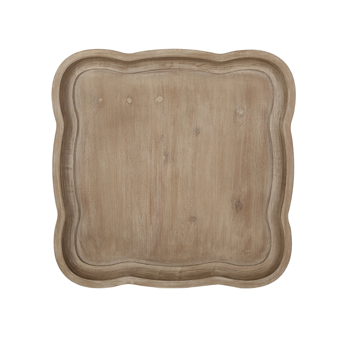 French Country Accent Table with Hourglass Design in Natural MDF