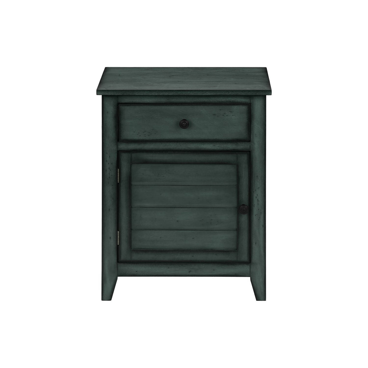 Accent Table With Storage Drawer - Blue