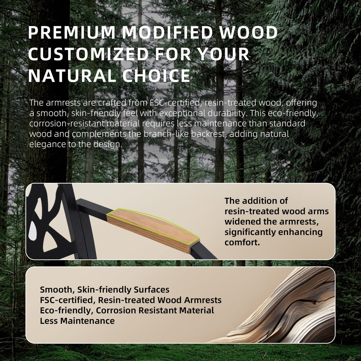 5PCs Outdoor Patio Aluminum Furniture Set - Bourbon Brown