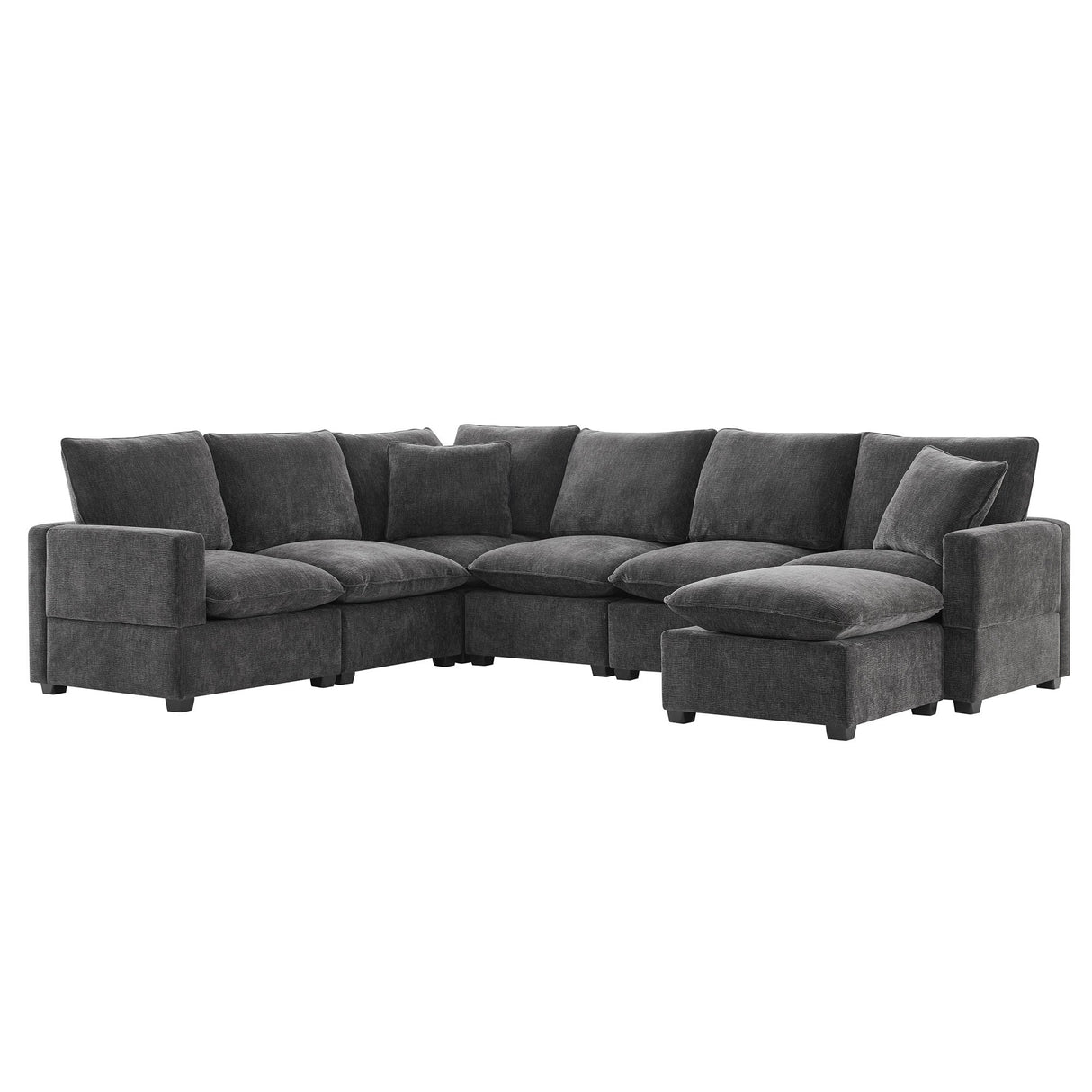 The Gwen Seven-Seat Modular Chenille Sectional