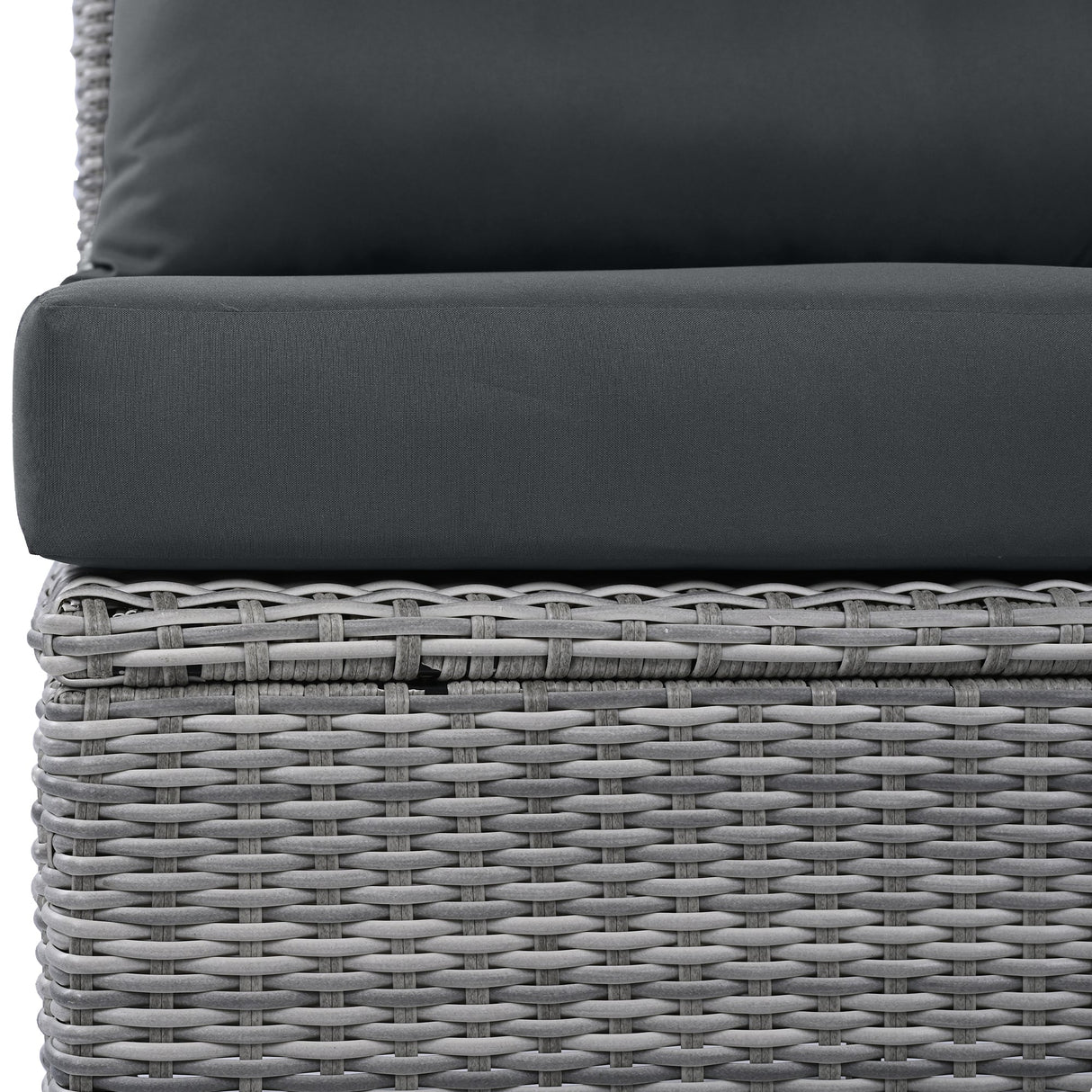 Outdoor Furniture Set Patio Rattan Furniture with Adjustable Table, Recliners, Side Tables, Ottomans