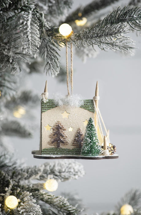 Cardboard-Lited-Tent-Ornament-Decorative-Hanging-Christmas-Tree-Ornaments-For-Holiday-Party-Decorations-(Set-of-6)-Multicolor-Christmas-Ornaments