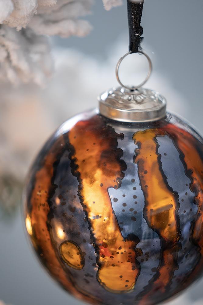 Christmas Ball Ornaments Set of 6 Glass Decorative Hanging Balls