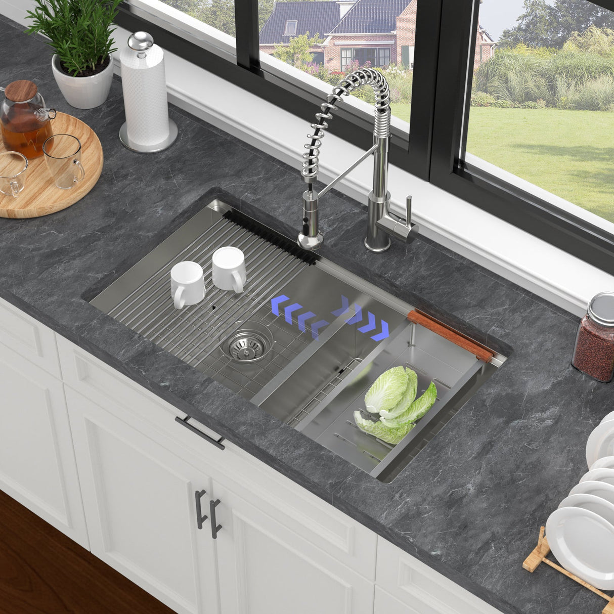 Double Bowl Undermount Kitchen Sink