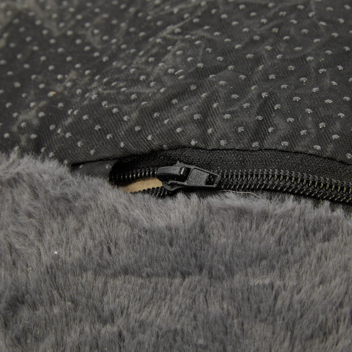 Sezze Indoor Bean Bag Chair with Gray Faux Fur