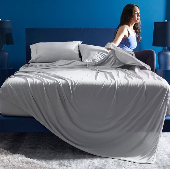 Dri-Tec Queen Pillowcase Set with Moisture-Wicking Performance - Light Grey