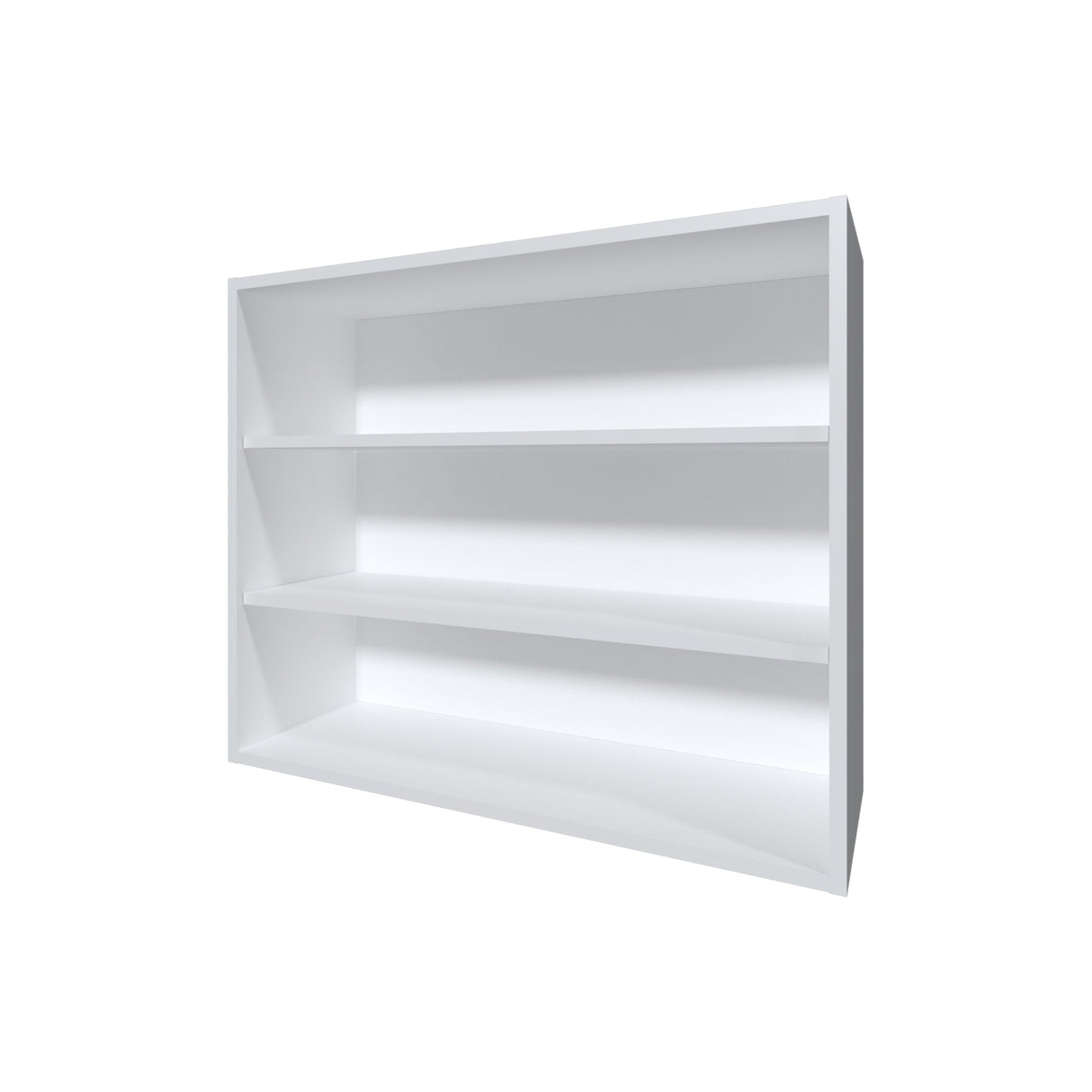 Chinle Wall Cabinet in Melamine with Open Storage