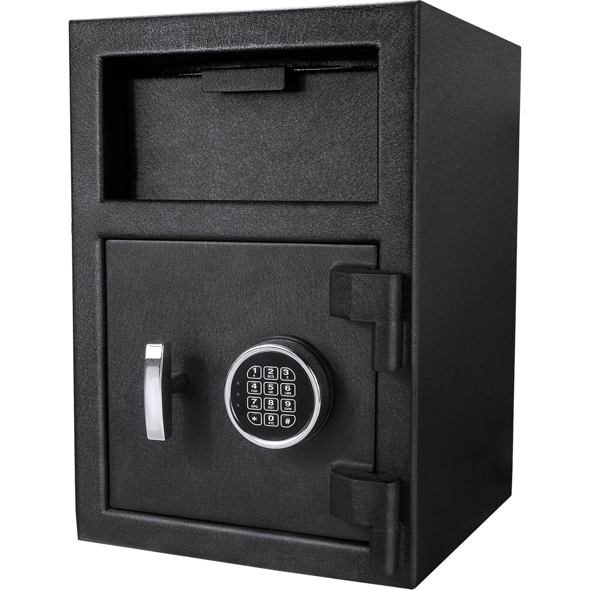 Solid Steel Keypad Depository Safe with Digital Access - Black