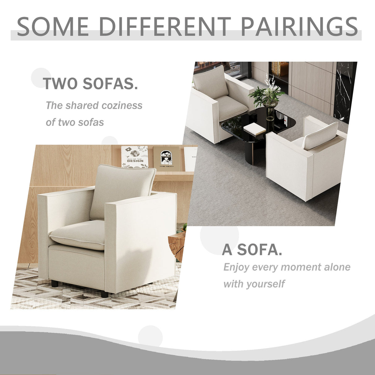 Modern Gray Single Sofa Chair