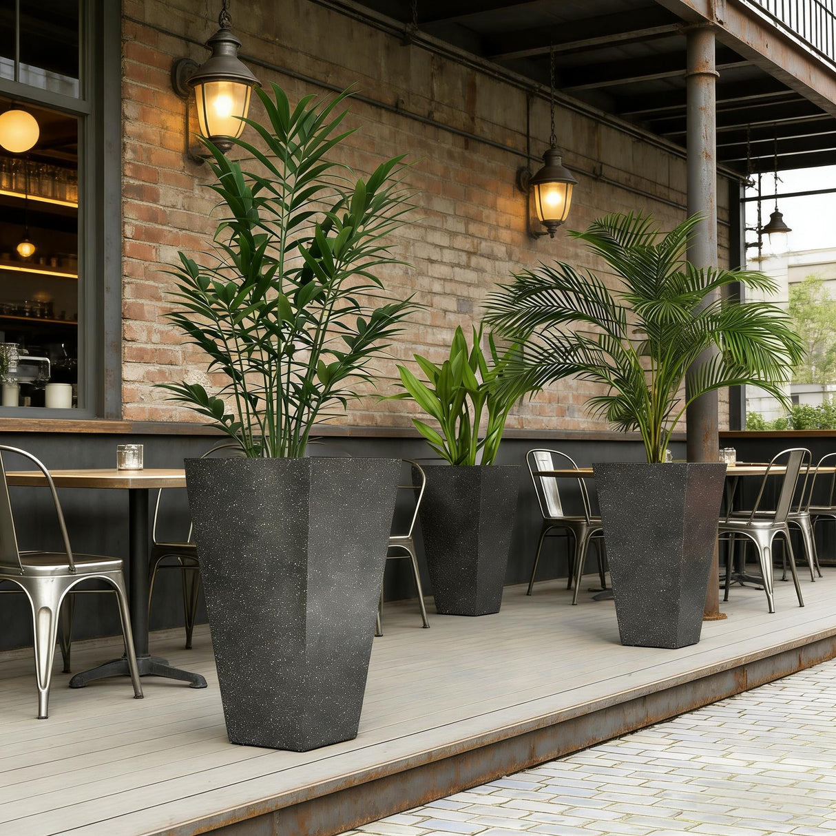 Stackable Taper Planters, Set of 3