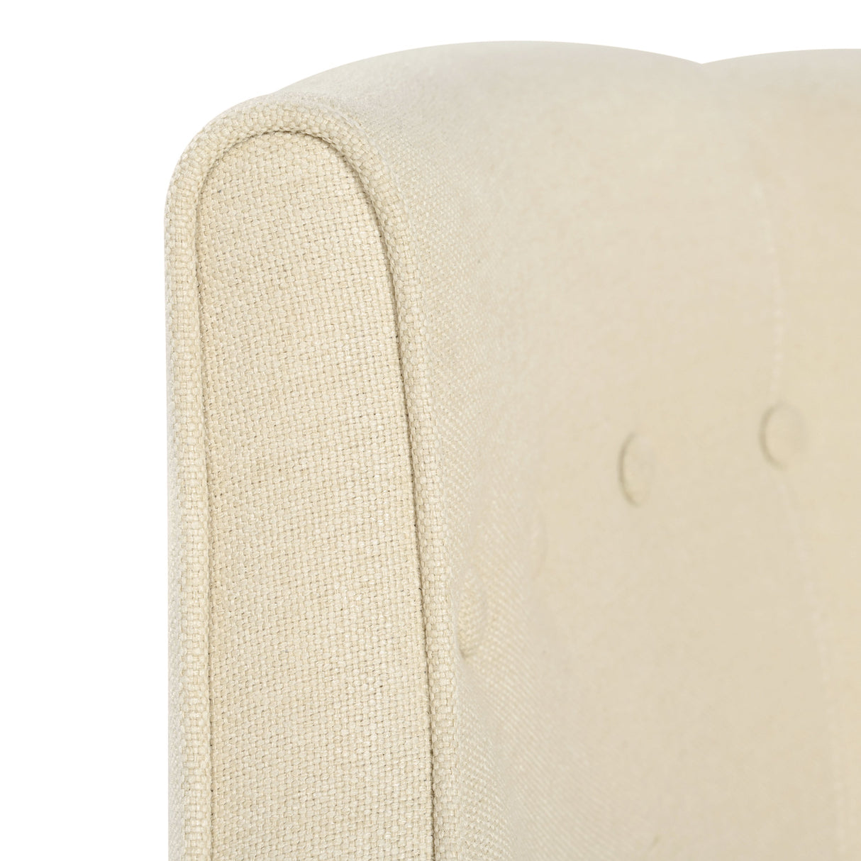 Modern Club Chair with Button-Tufted Back & Tonal Piping
