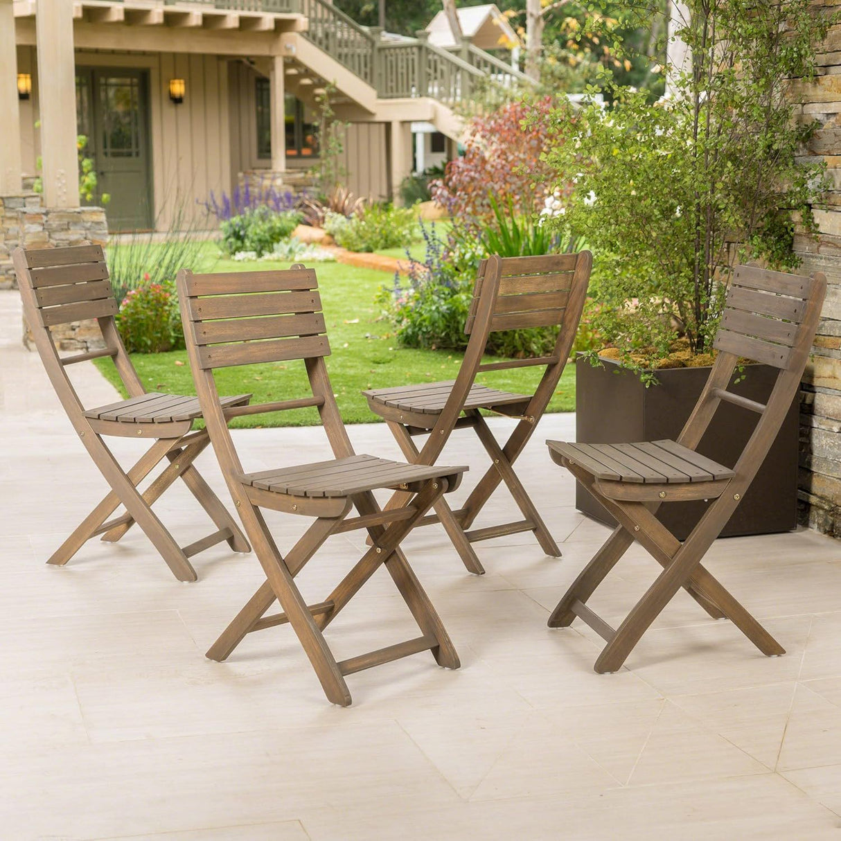 Positano - 4 Piece Foldable Chair - Gray