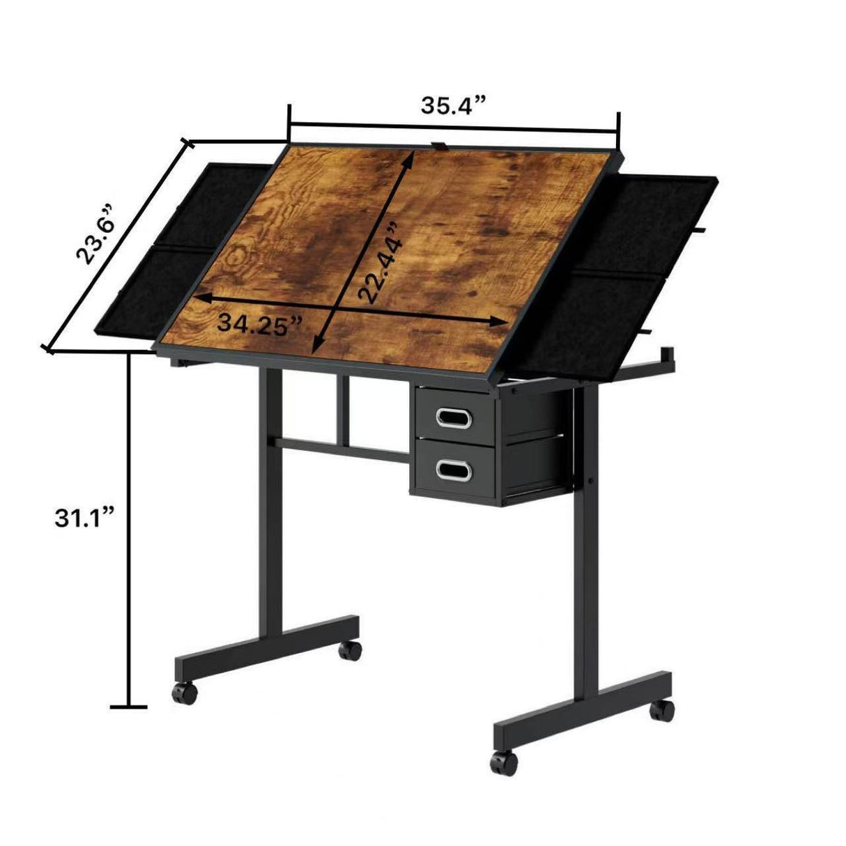 1000 Pieces Jigsaw Puzzle Metal Table with 4 Trays and 2 Drawers